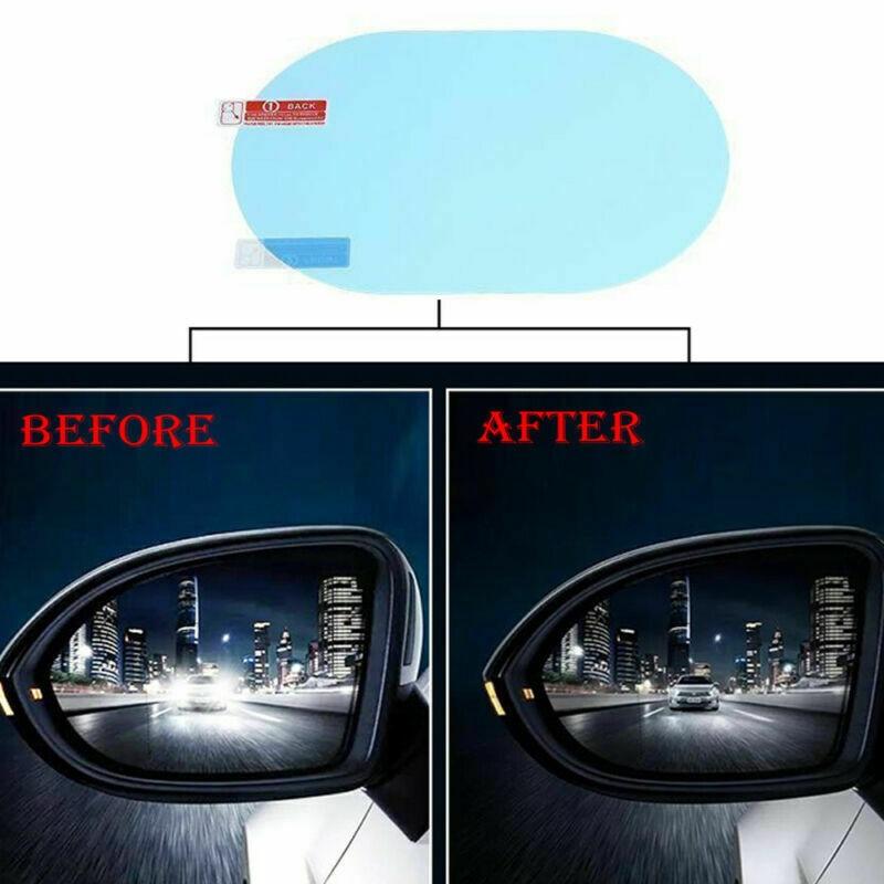 2 Stücke Auto Regendicht Klare Folie Rückspiegel Schutz Antibeschlag Wasserdichte Folie Auto Aufkleber Zubehör 100x145mm
