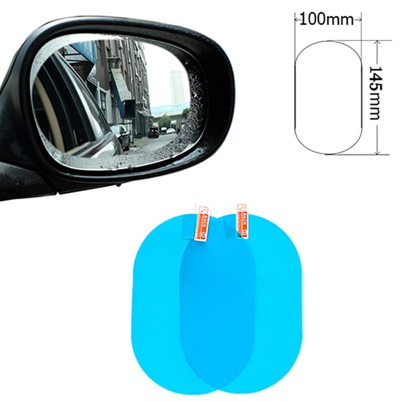 2 Stücke Auto Regendicht Klare Folie Rückspiegel Schutz Antibeschlag Wasserdichte Folie Auto Aufkleber Zubehör 100x145mm